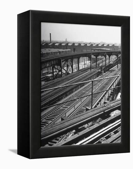 Overhead Tracks Running in All Directions-Ed Clark-Framed Premier Image Canvas