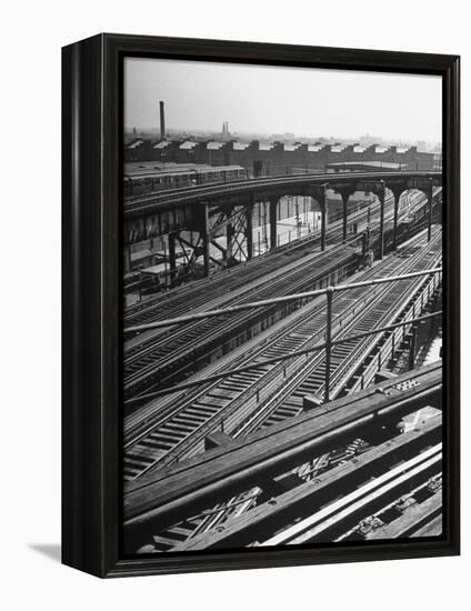 Overhead Tracks Running in All Directions-Ed Clark-Framed Premier Image Canvas