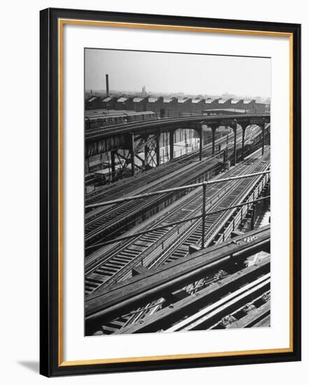 Overhead Tracks Running in All Directions-Ed Clark-Framed Premium Photographic Print