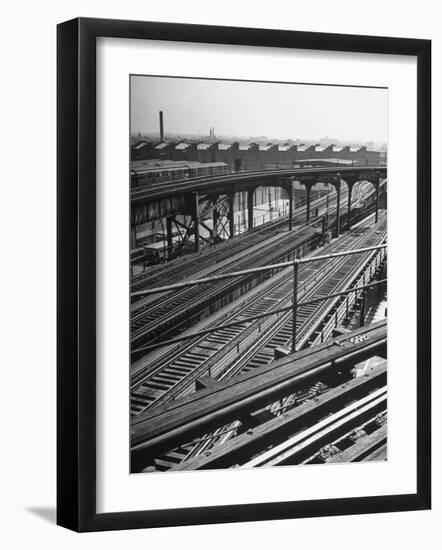 Overhead Tracks Running in All Directions-Ed Clark-Framed Photographic Print