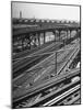 Overhead Tracks Running in All Directions-Ed Clark-Mounted Photographic Print