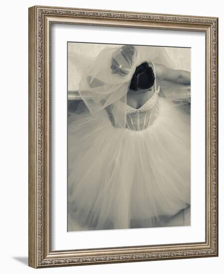 Overhead View of Bride at Gum Shopping Mall, Red Square, Moscow, Moscow Oblast, Russia-Walter Bibikow-Framed Photographic Print