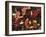 Overhead View of Fallen Rowan Leaves in Autumn Colours, Red and Gold-Kathy Collins-Framed Photographic Print