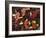 Overhead View of Fallen Rowan Leaves in Autumn Colours, Red and Gold-Kathy Collins-Framed Photographic Print