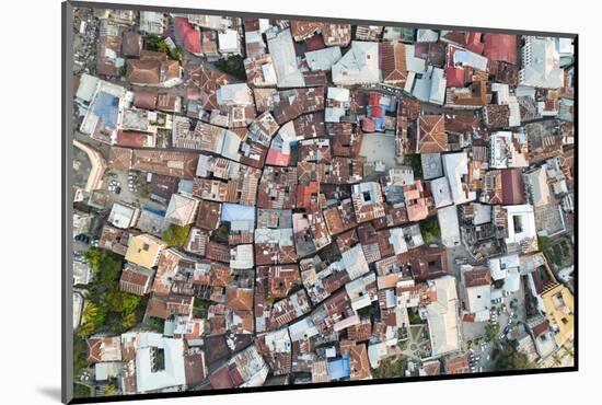 Overhead view of historical buldings in the old town, Stone Town, Zanzibar, Tanzania-Roberto Moiola-Mounted Photographic Print