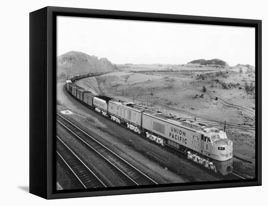 Overhead View of Large Freight Train-null-Framed Premier Image Canvas