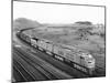 Overhead View of Large Freight Train-null-Mounted Photographic Print