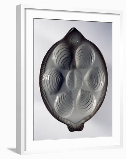 Overhead View of Platter Decorated with Mussels in Relief-null-Framed Giclee Print