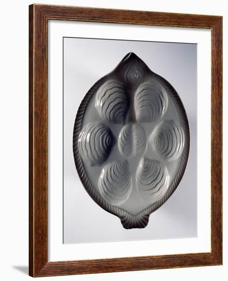 Overhead View of Platter Decorated with Mussels in Relief-null-Framed Giclee Print