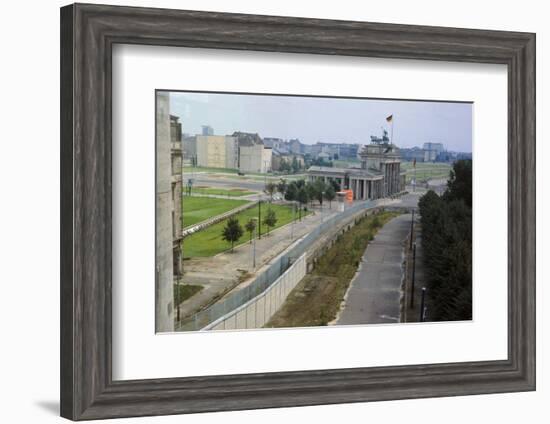 Overhead View of the Berlin Wall--Framed Photographic Print