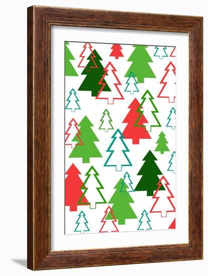 Overlaid Christmas Trees, 2017-Louisa Hereford-Framed Giclee Print