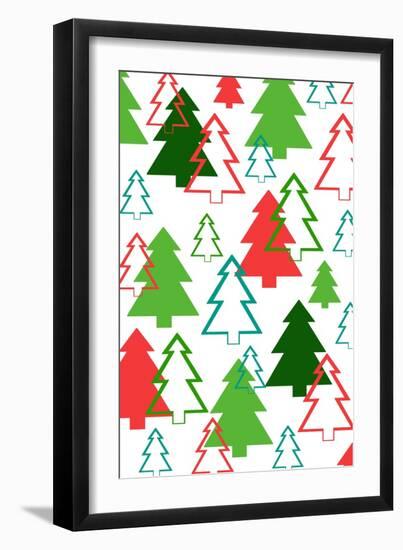 Overlaid Christmas Trees, 2017-Louisa Hereford-Framed Giclee Print