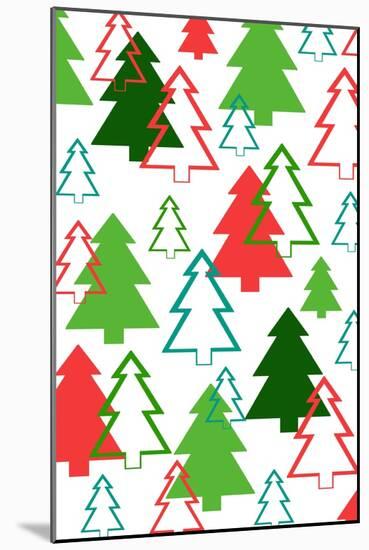Overlaid Christmas Trees, 2017-Louisa Hereford-Mounted Giclee Print