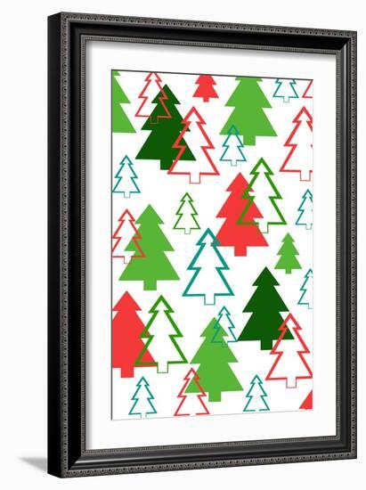 Overlaid Christmas Trees, 2017-Louisa Hereford-Framed Giclee Print