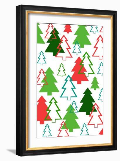 Overlaid Christmas Trees, 2017-Louisa Hereford-Framed Giclee Print