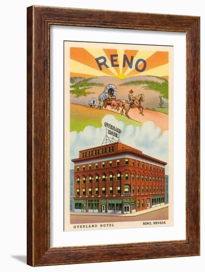 Overland Hotel, Reno, Nevada-null-Framed Art Print