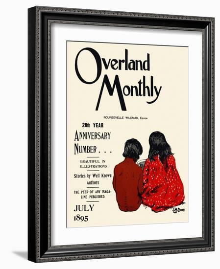 Overland Monthly, 28Th Year Anniversary Number... July 1895-Maynard Dixon-Framed Art Print