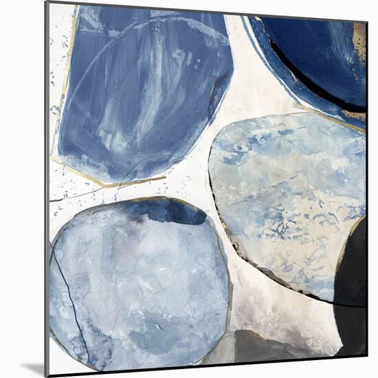 Overlapping Blue Shapes II-Tom Reeves-Mounted Art Print