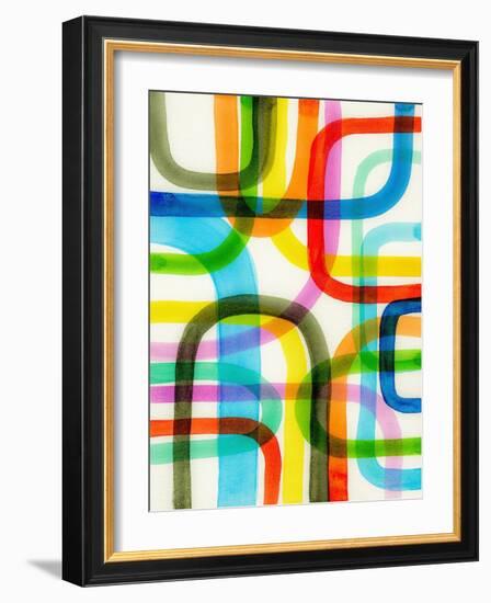 Overlapping II-Nikki Galapon-Framed Art Print