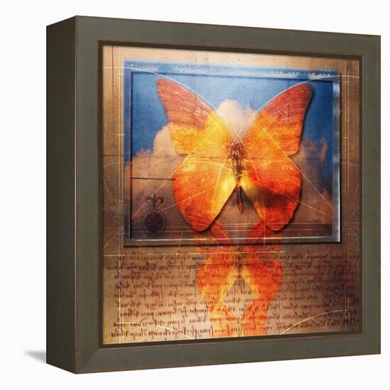 Overlaying Butterflies and Text-Colin Anderson-Framed Premier Image Canvas