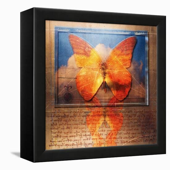 Overlaying Butterflies and Text-Colin Anderson-Framed Premier Image Canvas