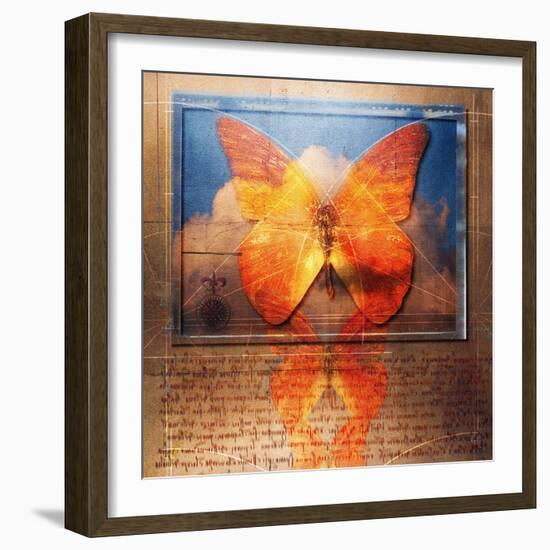 Overlaying Butterflies and Text-Colin Anderson-Framed Photographic Print