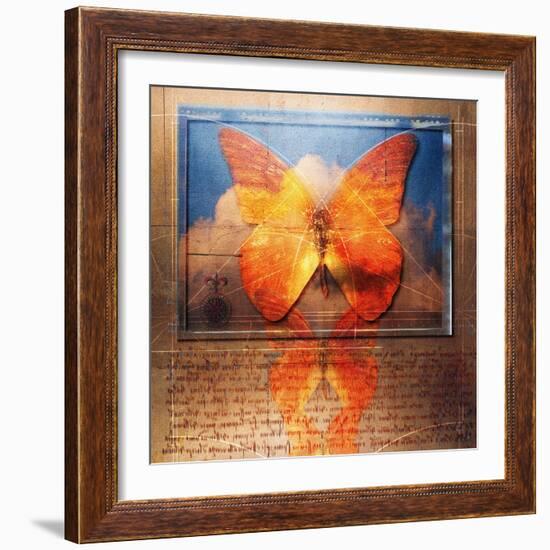 Overlaying Butterflies and Text-Colin Anderson-Framed Photographic Print