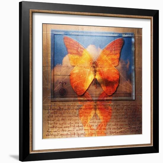 Overlaying Butterflies and Text-Colin Anderson-Framed Photographic Print