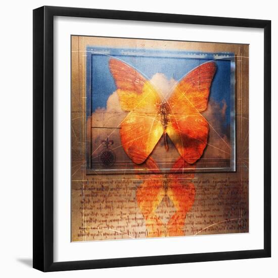 Overlaying Butterflies and Text-Colin Anderson-Framed Photographic Print