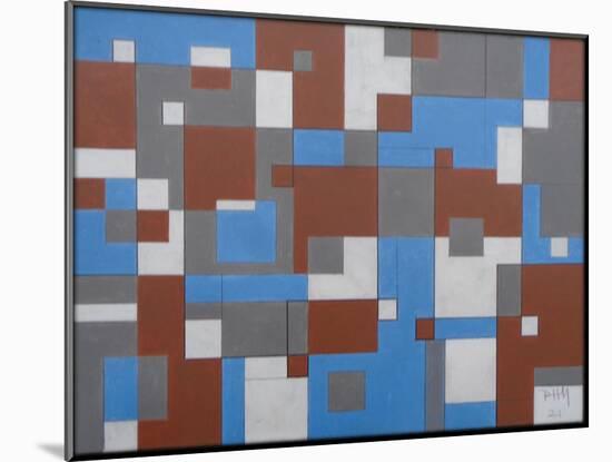 OVERLAYING RECTANGLES. 2021-Peter McClure-Mounted Giclee Print