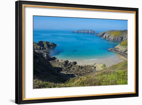 Overlook over the East Coast from the Narrow Isthmus of Greater and Little Sark-Michael Runkel-Framed Photographic Print