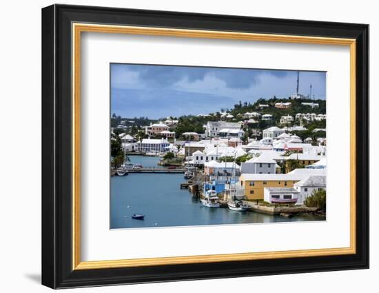 Overlook over the UNESCO World Heritage Site, the Historic Town of St George, Bermuda-Michael Runkel-Framed Photographic Print