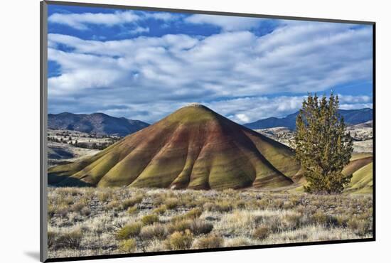 Overlook, Painted Hills, John Day Fossil Beds, Mitchell, Oregon, USA.-Michel Hersen-Mounted Photographic Print