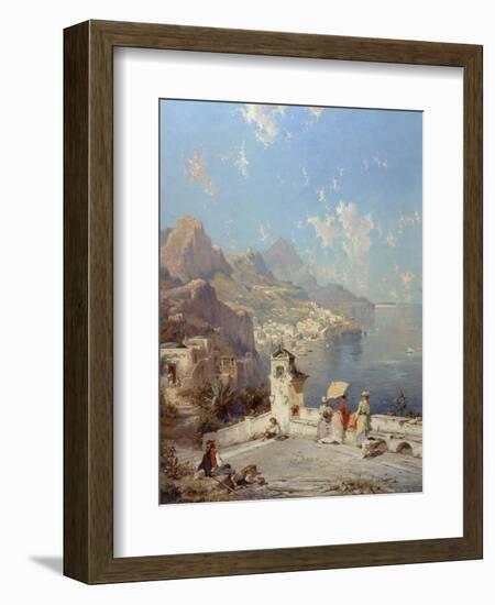 Overlooking Amalfi-Franz Richard Unterberger-Framed Giclee Print