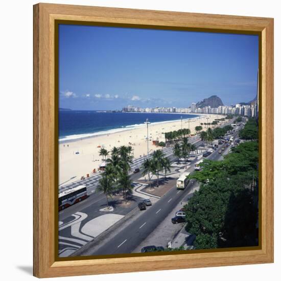 Overlooking Copacabana Beach, Rio De Janeiro, Brazil, South America-Geoff Renner-Framed Premier Image Canvas