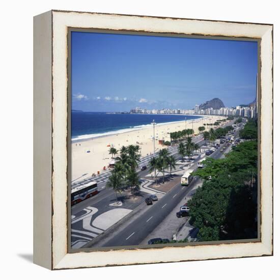 Overlooking Copacabana Beach, Rio De Janeiro, Brazil, South America-Geoff Renner-Framed Premier Image Canvas