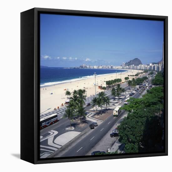 Overlooking Copacabana Beach, Rio De Janeiro, Brazil, South America-Geoff Renner-Framed Premier Image Canvas