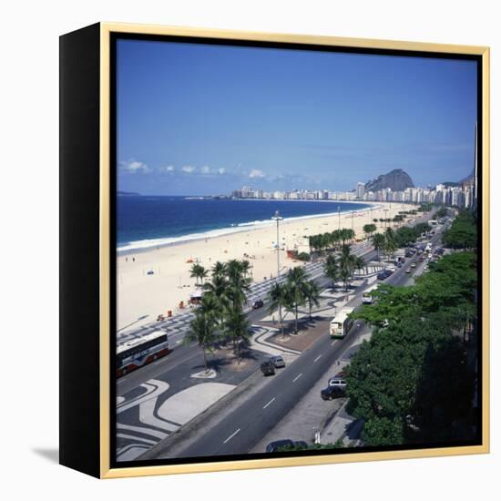 Overlooking Copacabana Beach, Rio De Janeiro, Brazil, South America-Geoff Renner-Framed Premier Image Canvas
