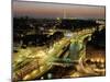 Overlooking Paris at Night-Michel Setboun-Mounted Art Print