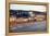 Overlooking Porthmeor Beach in St. Ives at Sunset, Cornwall, England, United Kingdom, Europe-Simon Montgomery-Framed Premier Image Canvas