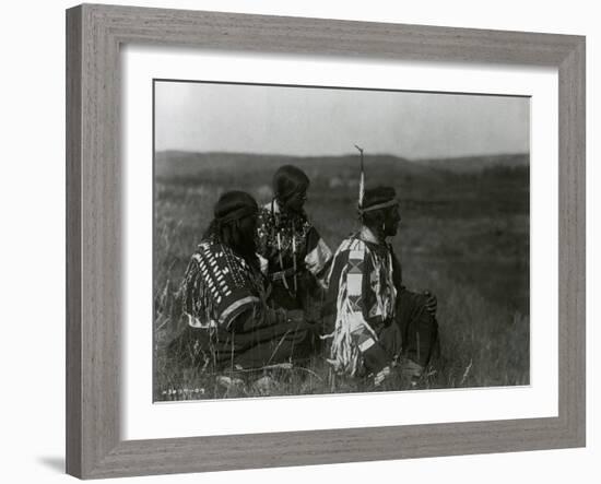Overlooking the Camp-Edward S^ Curtis-Framed Art Print