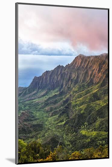 Overlooking the Kalalau Valley at Sunset-Andrew Shoemaker-Mounted Photographic Print