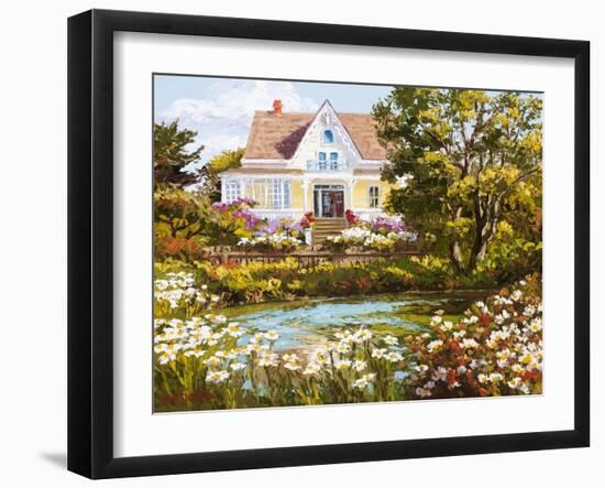 Overlooking the Pond-Erin Dertner-Framed Premium Giclee Print