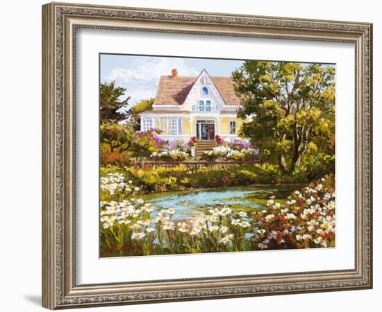 Overlooking the Pond-Erin Dertner-Framed Art Print