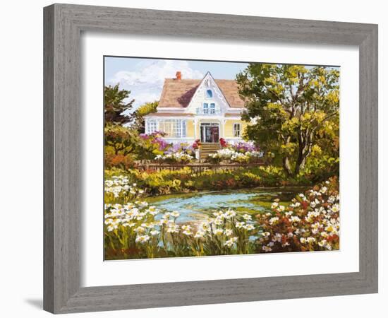 Overlooking the Pond-Erin Dertner-Framed Art Print