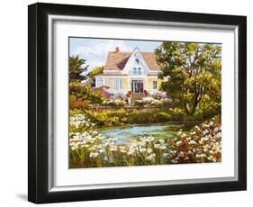 Overlooking the Pond-Erin Dertner-Framed Art Print