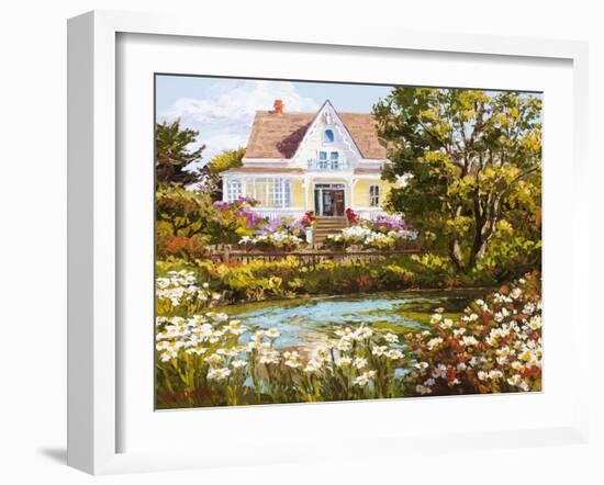 Overlooking the Pond-Erin Dertner-Framed Art Print