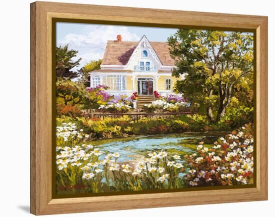 Overlooking the Pond-Erin Dertner-Framed Stretched Canvas