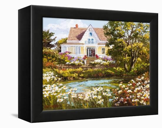 Overlooking the Pond-Erin Dertner-Framed Stretched Canvas