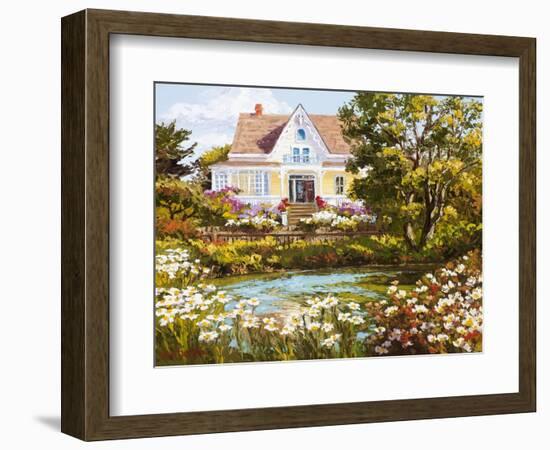 Overlooking the Pond-Erin Dertner-Framed Art Print